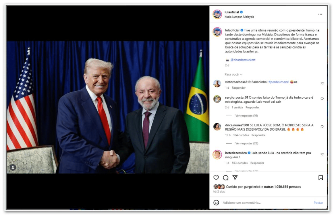 foto-com-trump-se-torna-a-mais-popular-de-lula-nas-redes
